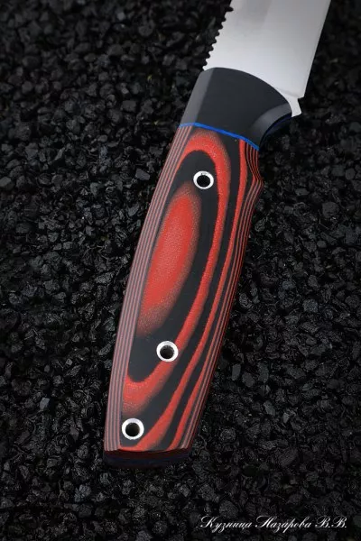 Нож №18 Elmax ЦМ микарта красная + черная