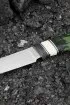 Нож Ирбис-2 S390 рукоять карбон бивень моржа карельская береза зеленая