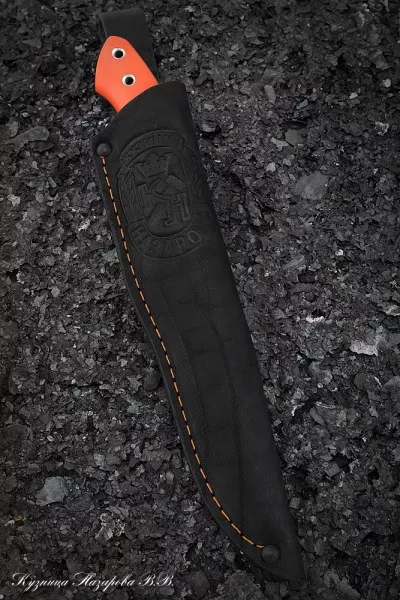 Нож №35 Х12МФ ЦМ G10 оранжевая + черная