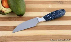 Кухонный нож Шеф № 1 сталь 95Х18 рукоять акрил синий