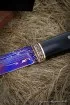 Нож Кардинал 2 дамаск ламинированный с воронением черный граб бронза