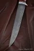 Нож Касатка средняя филейный дамаск венге акрил красный