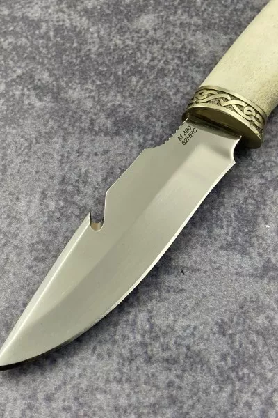 Нож Шкуросъёмный M390 — наборная рукоять: рог лося