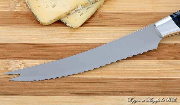 Knife Chef No. 4 steel 95h18 handle acrylic blue