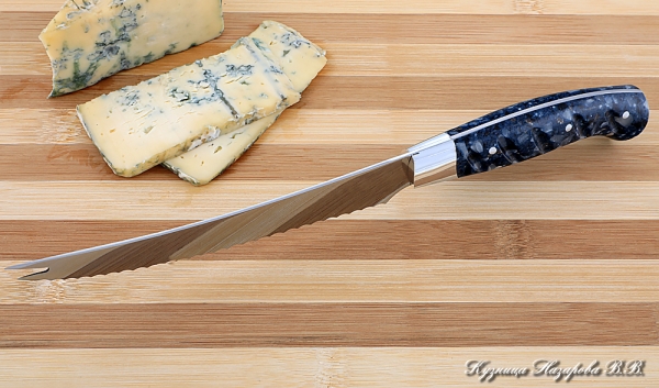 Knife Chef No. 4 steel 95h18 handle acrylic blue