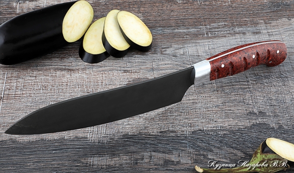 Knife Chef No. 11 steel H12MF handle acrylic red