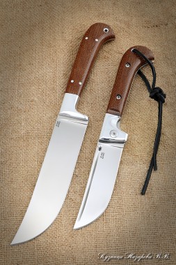 Knives (Set) Pchak folding + Uzbek all-metal steel M390 textolite
