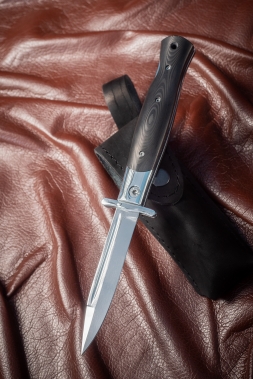 Нож складной (кортик) "СССР" сталь Х12МФ, рукоять G10 черная