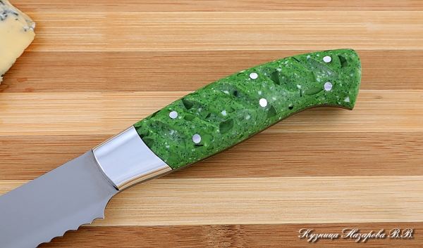 Knife Chef No. 4 steel 95h18 handle acrylic green