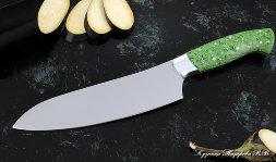 Нож Шеф № 11 сталь 95Х18 рукоять акрил зеленый
