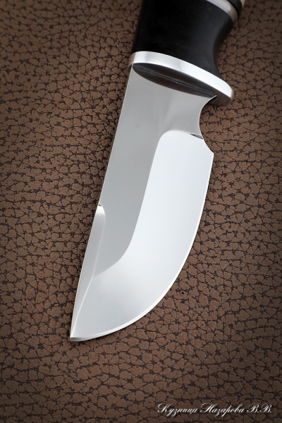 Knife Badger H12MF combined black hornbeam elk horn
