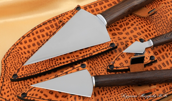 A set of knives for prosphora 95h18 wenge