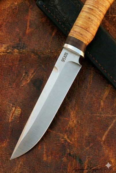 Нож Сапер 95х18 береста