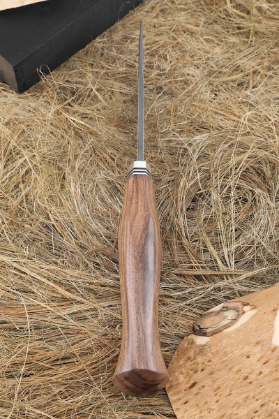 Cheetah Damascus stone knife, rosewood handle