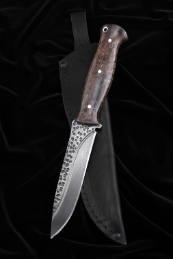 Knife No. 37 H12MF all-metal handle Karelian birch brown
