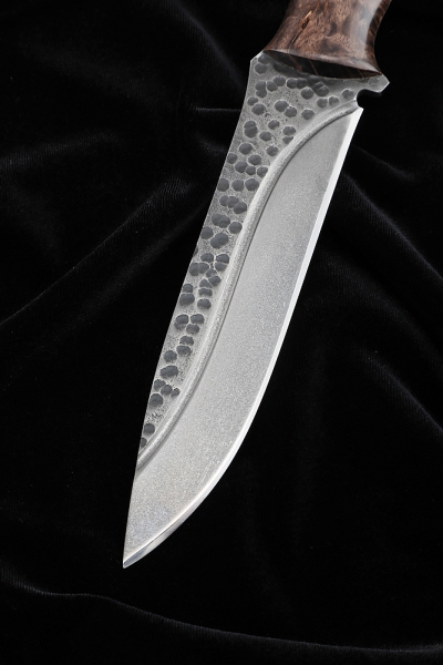 Knife No. 37 H12MF all-metal handle Karelian birch brown