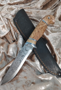 Нож Сокол 9хс карельская береза стабилизированная (Распродажа)