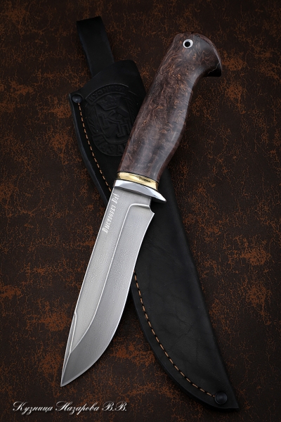 Нож Варан Р18 карельская береза коричневая