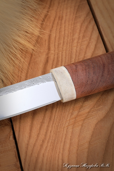 Yakut knife 2 steel H12MF forged dol handle bubinga