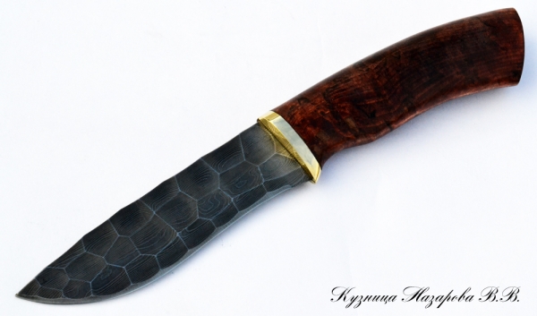 Knife Gyrfalcon Damascus full stone Karelian birch