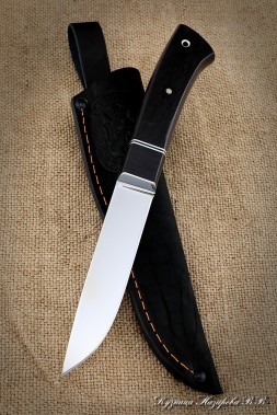 Knife Karachaevsky bichak (bychak) H12MF black hornbeam