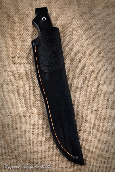 Knife Karachaevsky bichak (bychak) H12MF black hornbeam