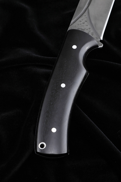 Нож №38 Х12МФ цельнометаллический рукоять черный граб