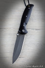 Folding knife Corvette steel H12MF handle black hornbeam