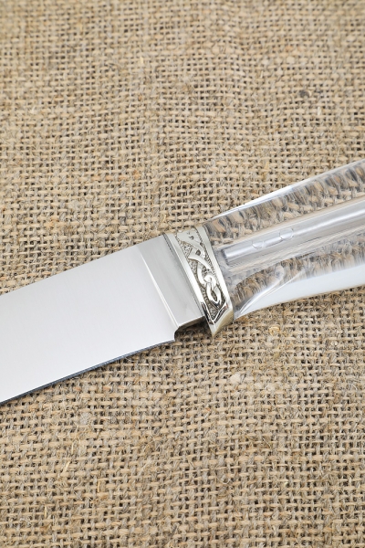 Knife Taiga ELMAX satin handle plexiglass cupronickel