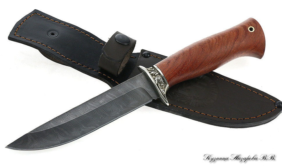 Нож Пехотинец дамаск мельхиор бубинга