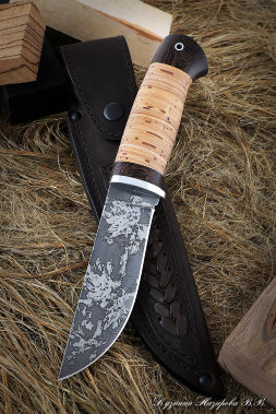 Hunting knife Huntsman D2 birch bark (Sicac)