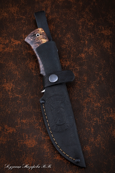 Нож Гепард Р18 карельская береза коричневая