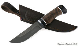 Golden Eagle knife H12MF black hornbeam stabilized Karelian birch (brown)