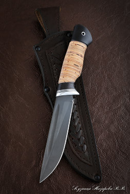 Нож Барс сталь булат рукоять береста (Sicac)