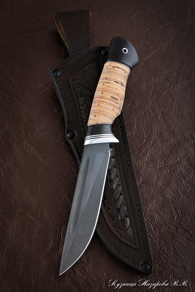 Knife Bars steel Wootz steel handle birch bark (Sicac)