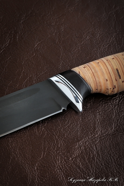 Knife Bars steel Wootz steel handle birch bark (Sicac)