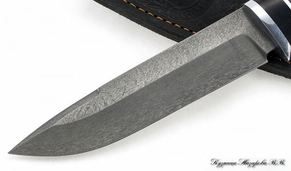 Knife Sokol H12MF black hornbeam stabilized Karelian birch (purple)