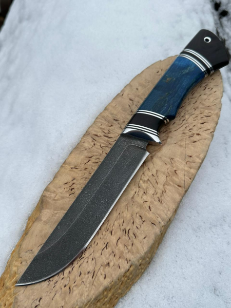 Нож &quot;Овод&quot; сталь ХВ5 , рукоять карельская береза синяя  (распродажа)  