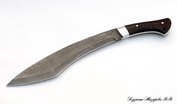 Machete knife No. 2 Damascus steel, wenge handle 