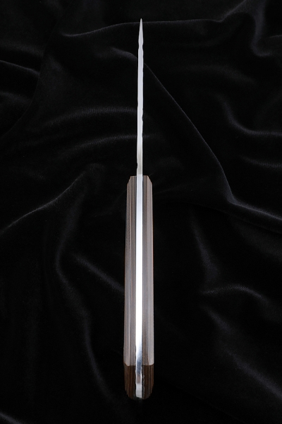 Knife No.39-2 D2 all-metal handle G10 black orange