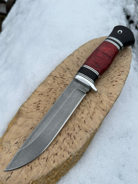 Нож &quot;Пехотинец&quot; сталь К340, рукоять карельская береза красная (распродажа) 