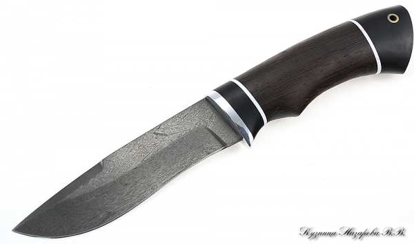 Нож Кречет Х12МФ черный граб венге