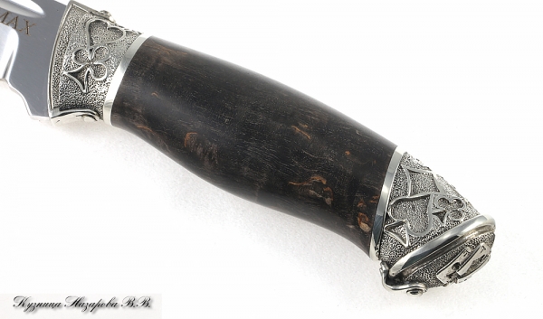 Нож Боец Elmax мельхиор стабилизированная карельская береза (коричневая)