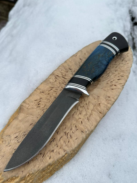 Нож &quot;Варан&quot; сталь х12мф, рукоять карельская береза синяя (распродажа)