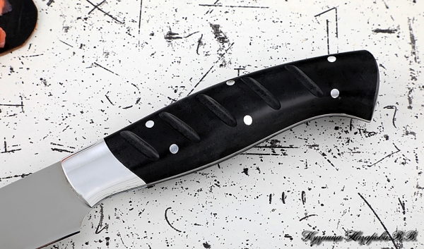Кухонный нож Шеф № 5 сталь 95Х18 рукоять акрил черный