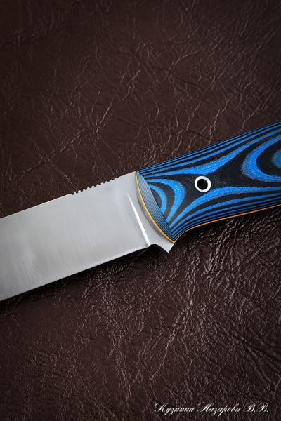 Нож Путник цельнометаллический ELMAX  микарта синяя (Sicac)