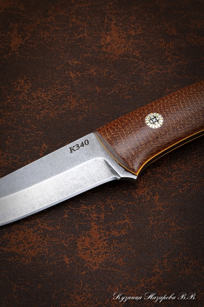 Bushcraft knife K340 all-metal textolite