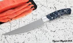 Knife Chef No. 5 steel 95h18 handle acrylic blue