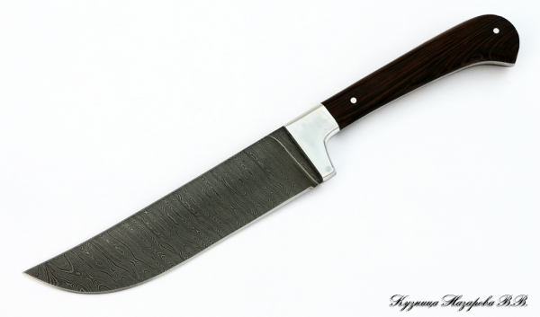 Knife Uzbek Damascus all-metal wenge