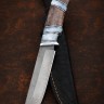 Knife Gadfly 2 H12MF Karelian birch brown acrylic white